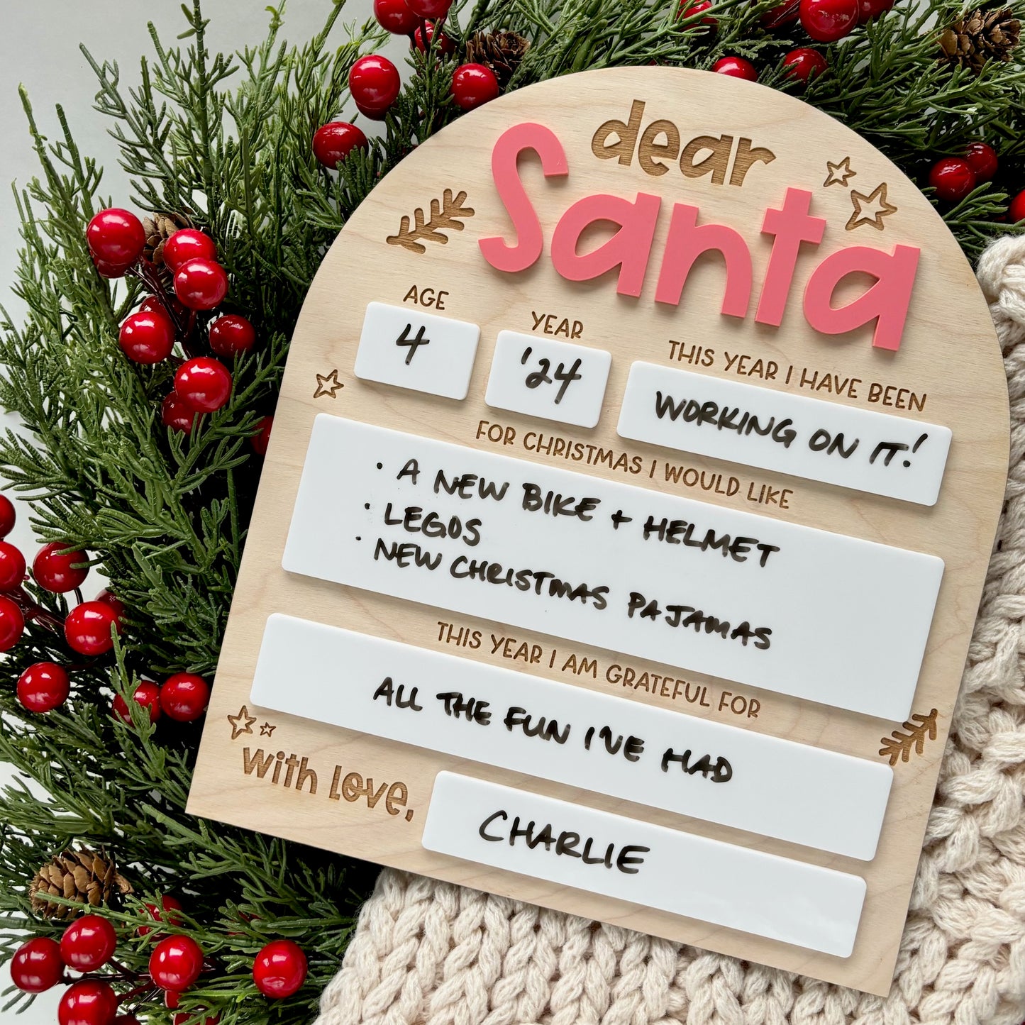 Dear Santa Arch Letter