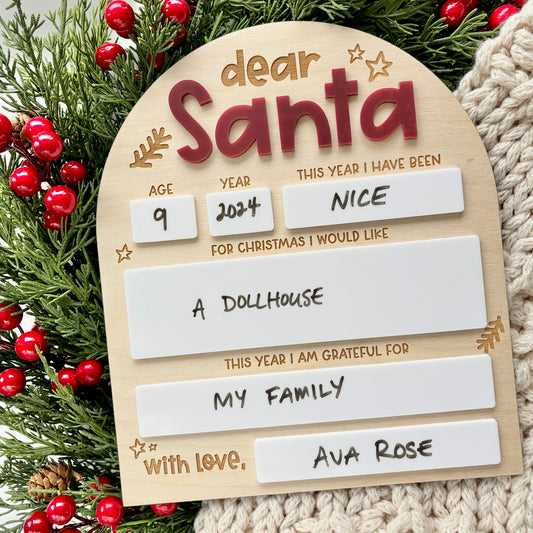 Dear Santa Arch Letter