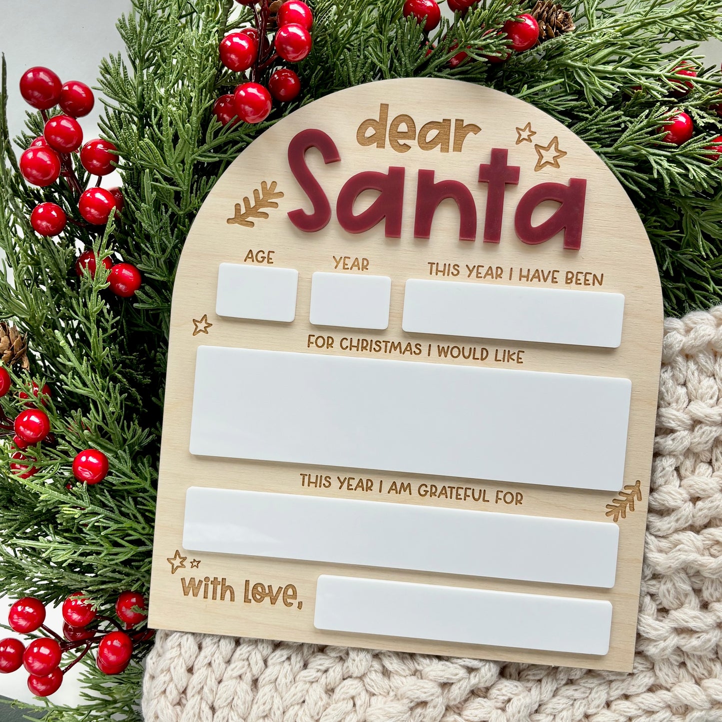 Dear Santa Arch Letter