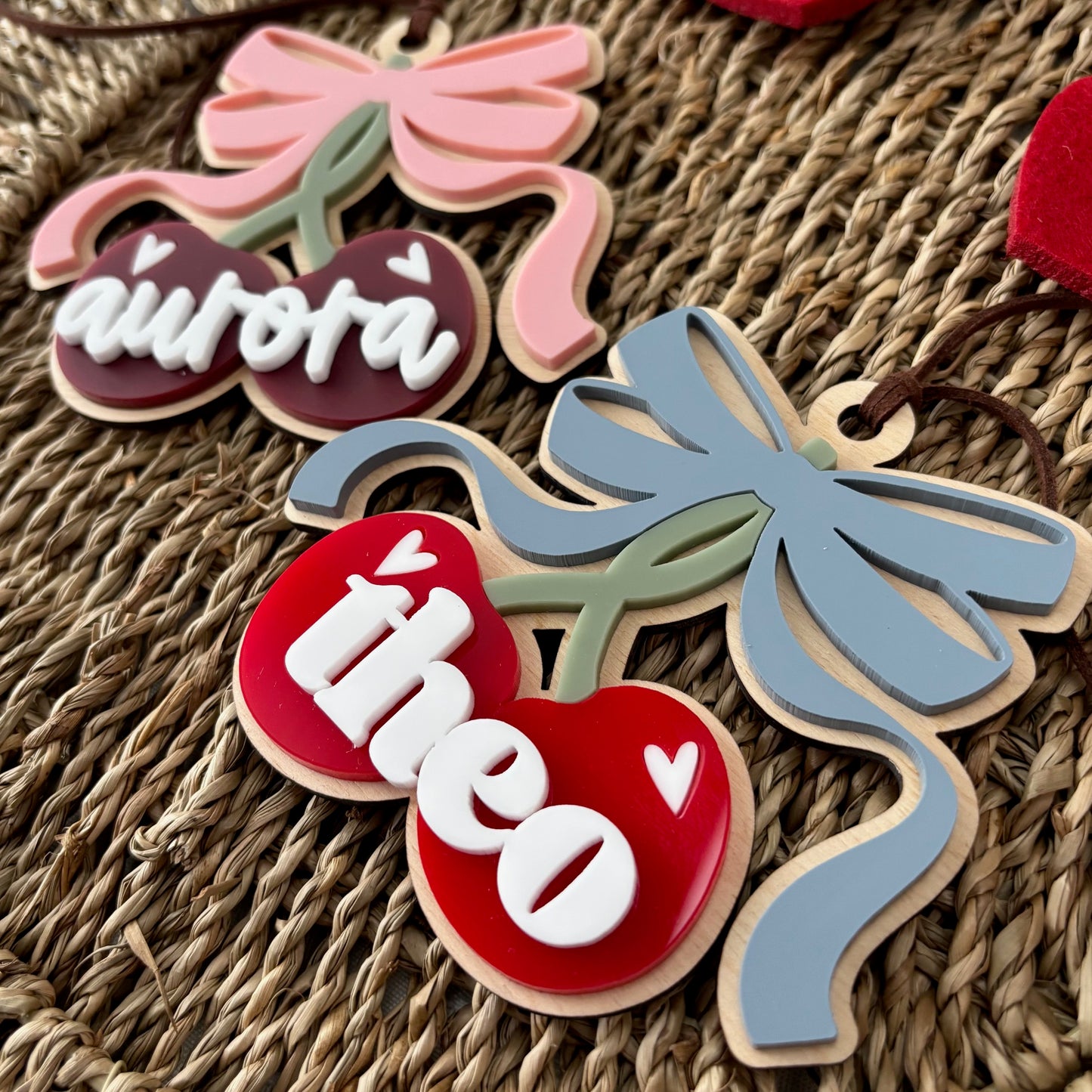 Cherry Love Bow Valentine Tag