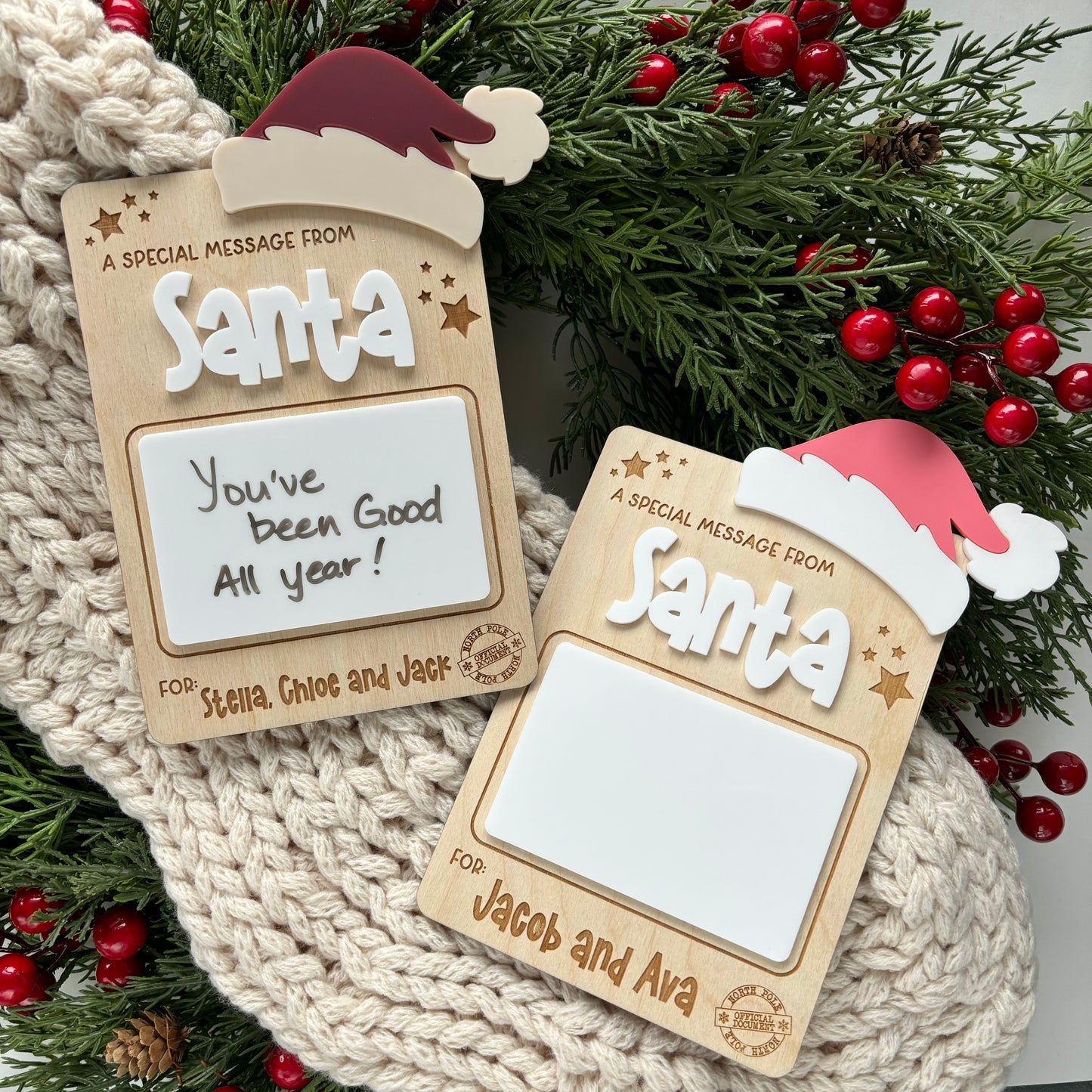 Santa Message - Dry Erase Board