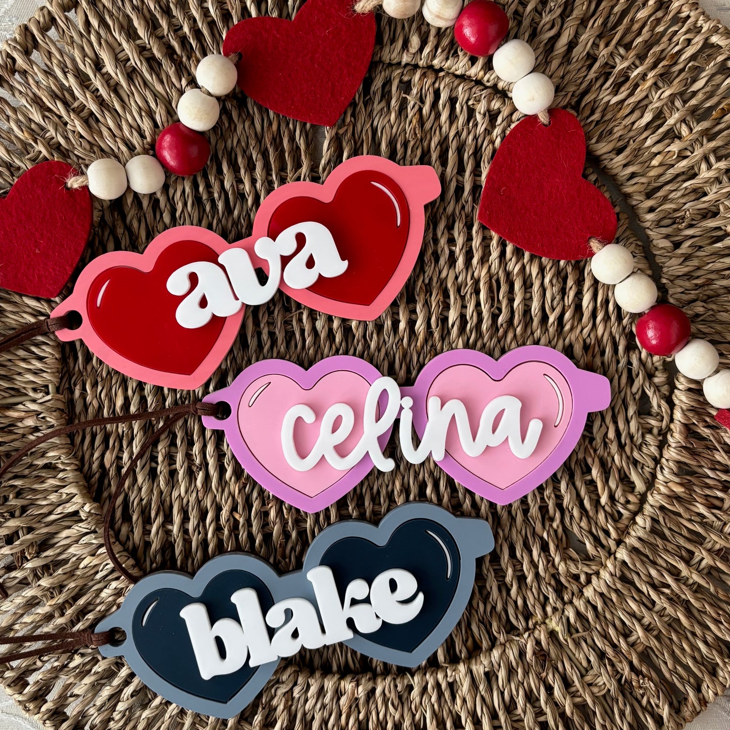 Heart Glasses Valentine Tag