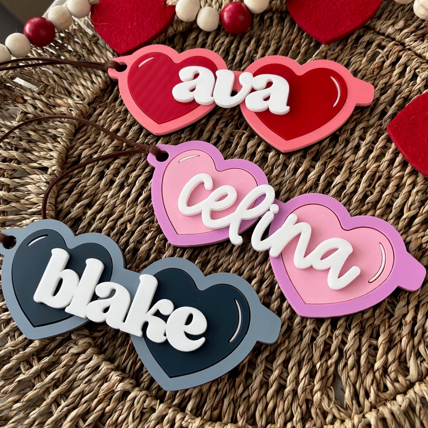 Heart Glasses Valentine Tag