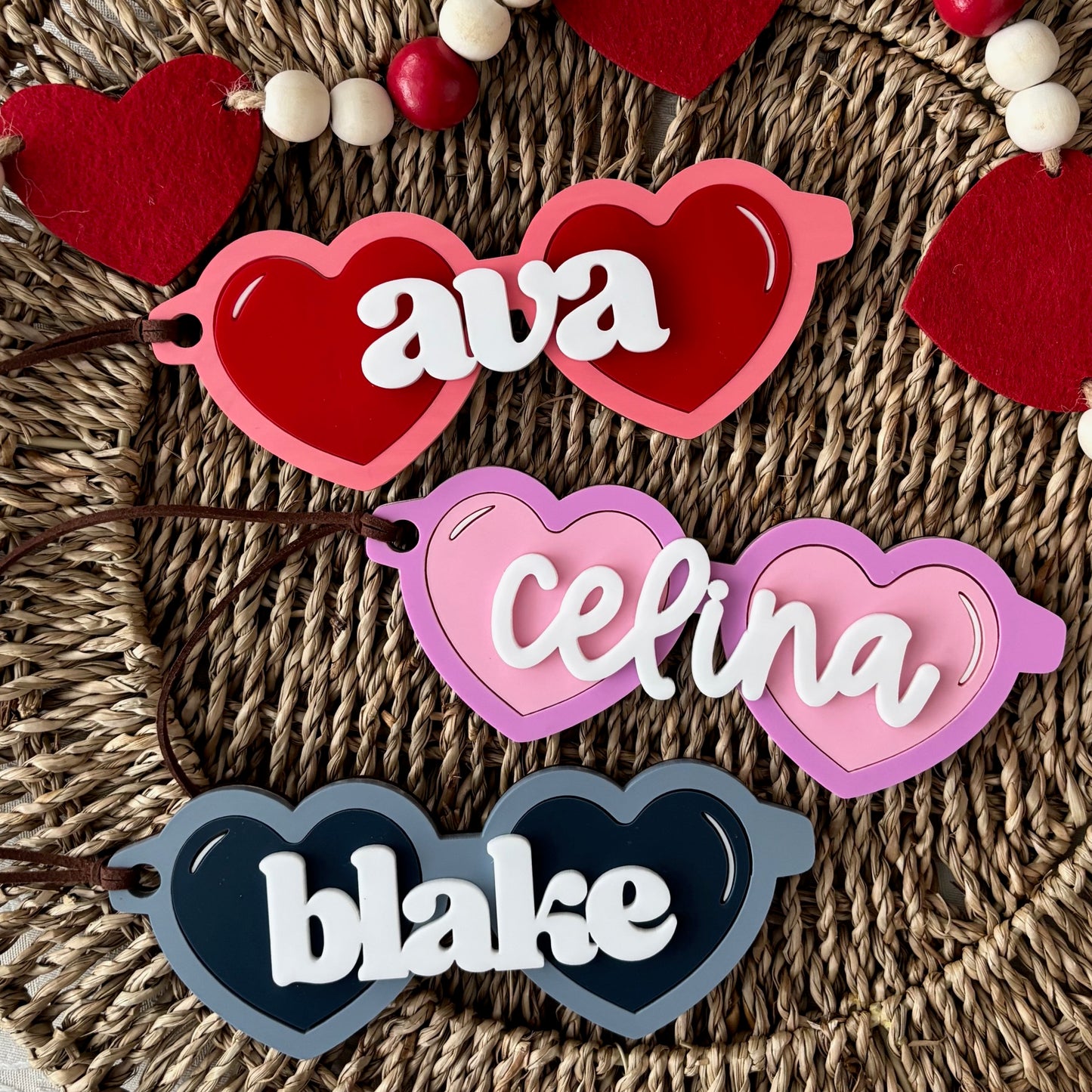 Heart Glasses Valentine Tag