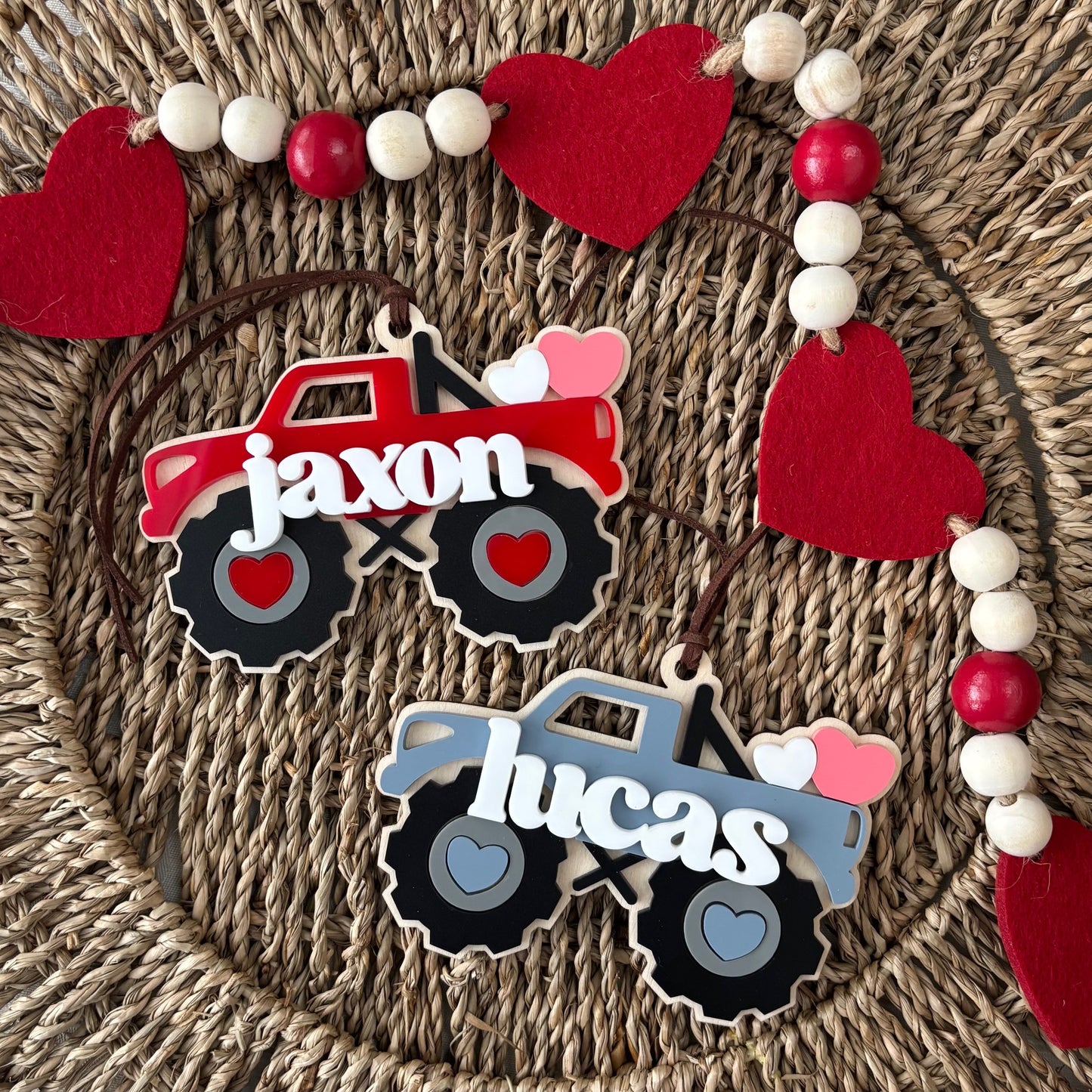 Monster Love Truck Valentine Tag