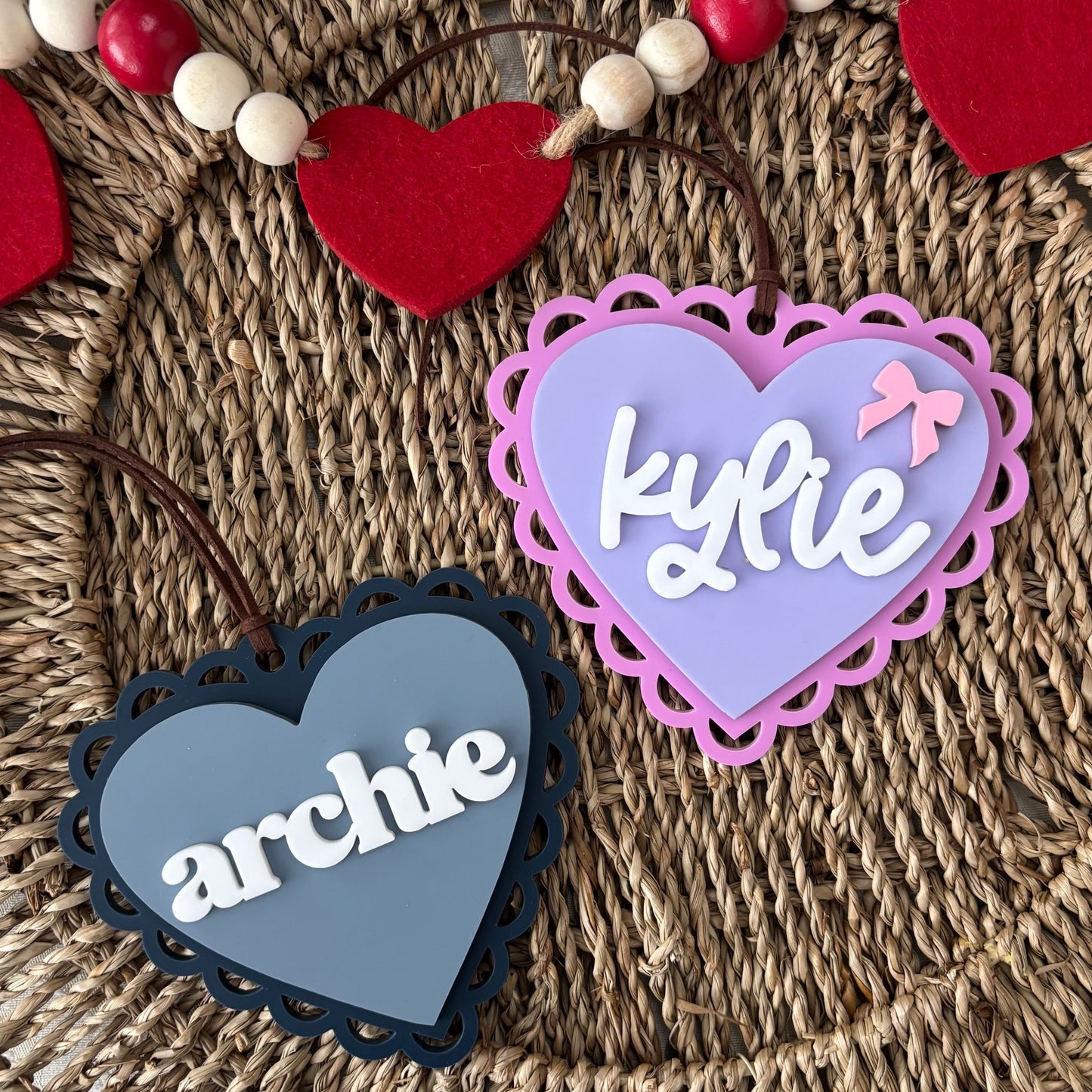 Scalloped Lace Heart Valentine Tag