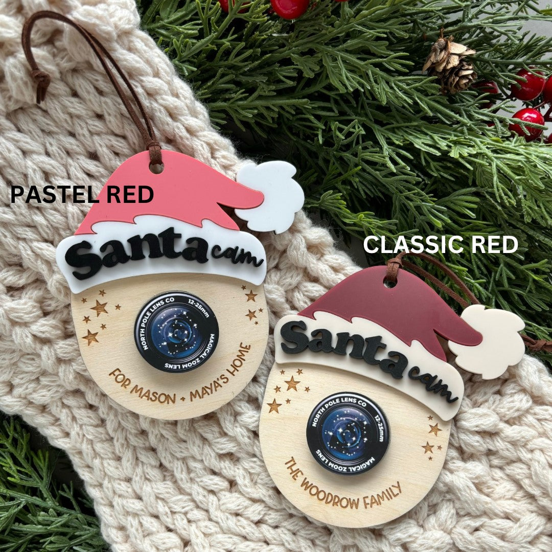 Personalized Santa Cam Ornament Tag