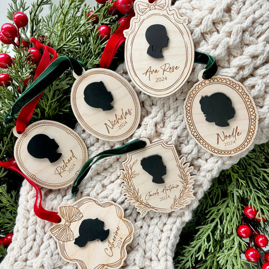 Vintage Silhouette Ornaments