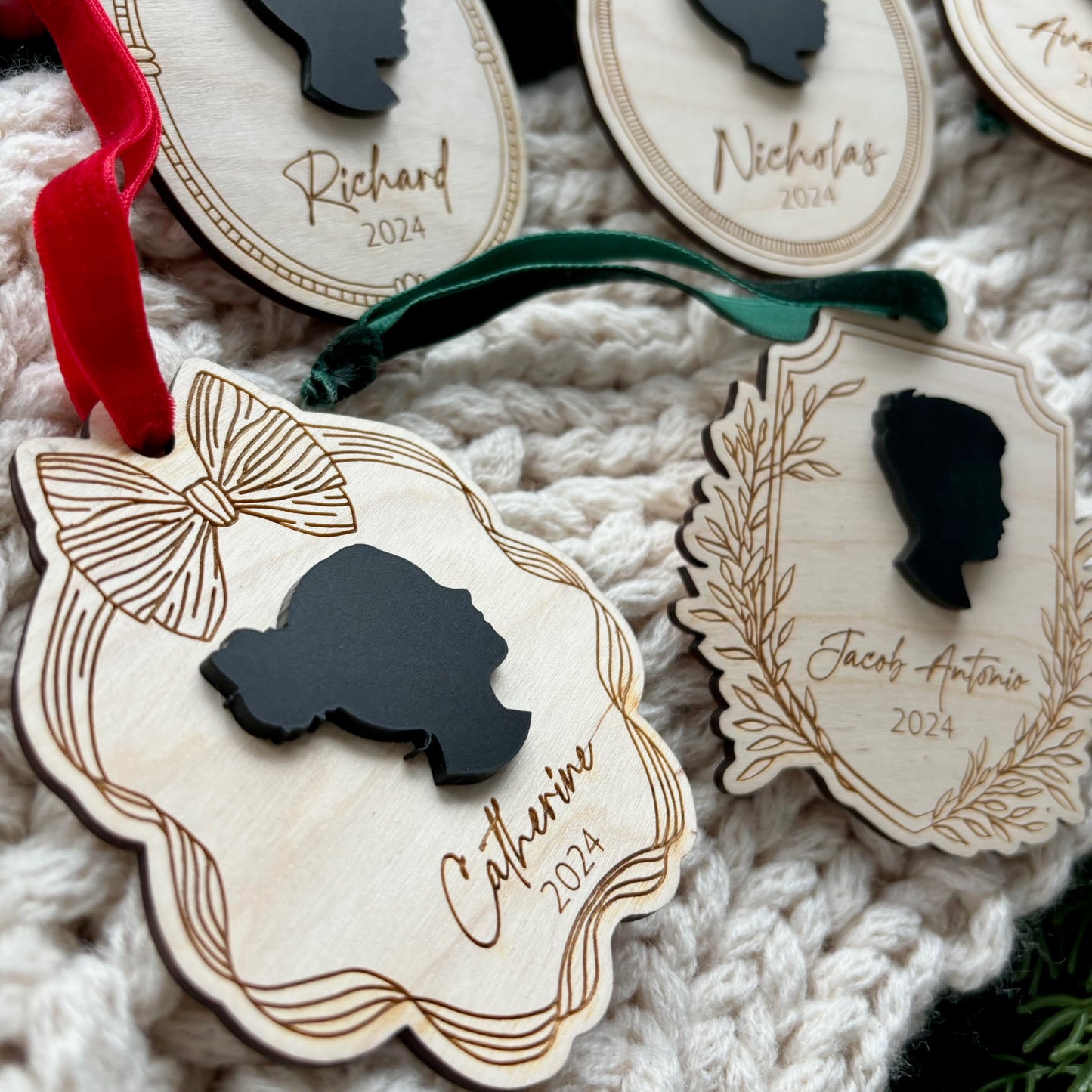 Vintage Silhouette Ornaments