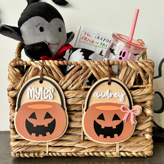 Jack-o'-lantern Pail - Halloween Tag