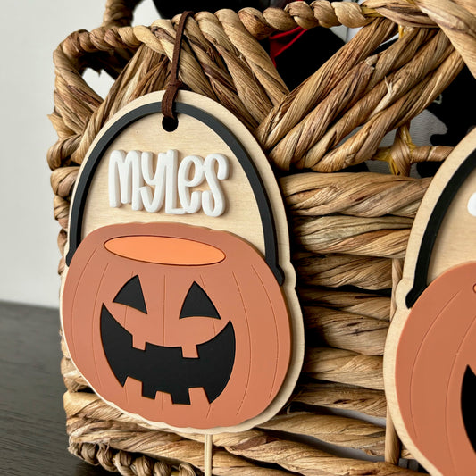 Jack-o'-lantern Pail - Halloween Tag